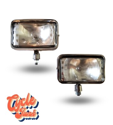 Dixie Square Head Lights w/ Dual chopper Bracket