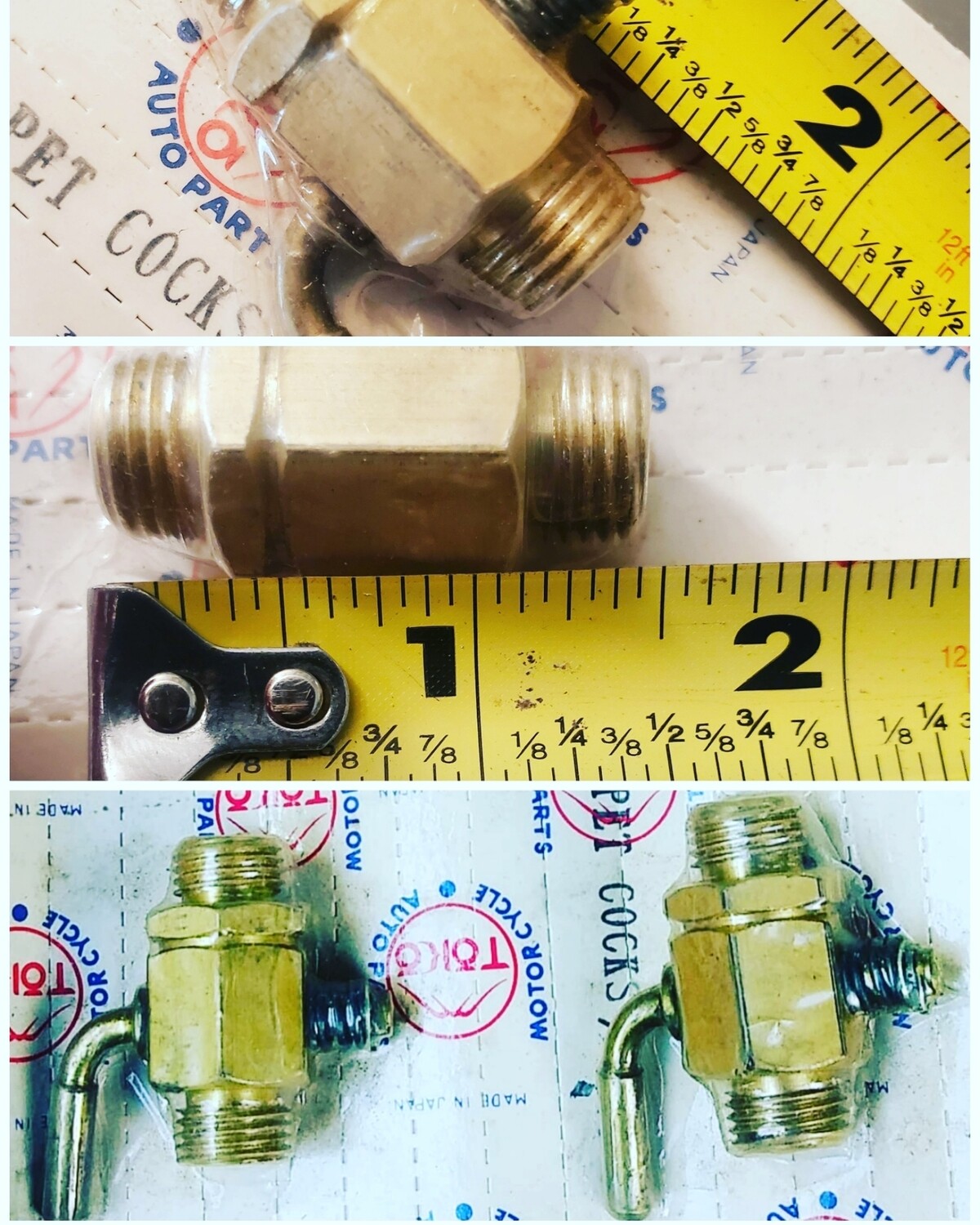 1/4&quot; x 1/4&quot; Brass Threaded Petcocks