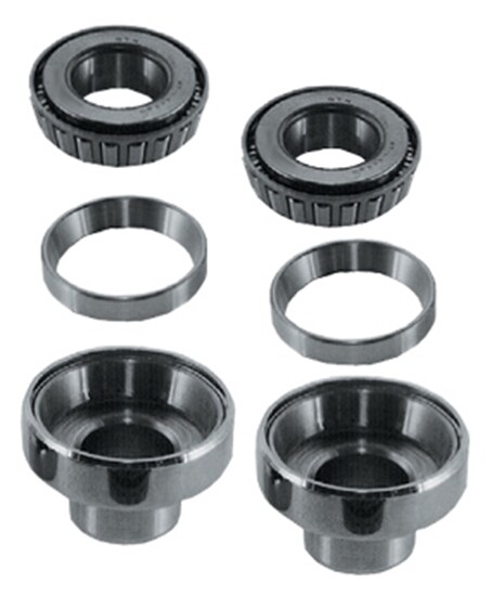 Chrome Harley Neck Cup Kit w/ Timken Bearings