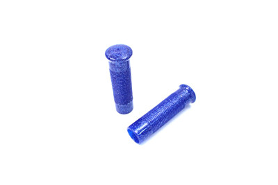 Blue Metal Flake Grip Set Harley chopper bobber 1&quot;