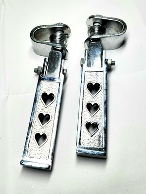 HEARTS Chopper Footpegs 1960s NOS last set