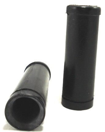 Cimarron Smooth Rubber Grips For Harley Shovelhead FX & Sportster 1974-1981 - Black W/ End Plugs