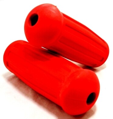 CCW Black Canvas Back Grips For Harley VL & Knucklehead 1935-48 - OEM# 3310-35 With HD Logo