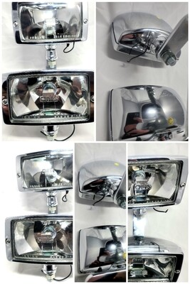 Aris clear 1970s iodine double chopper headlight