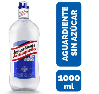 AGUARDIENTE ANTIOQUEÑO LITRON SIN AZUCAR VIDRIO
1.000 ML
