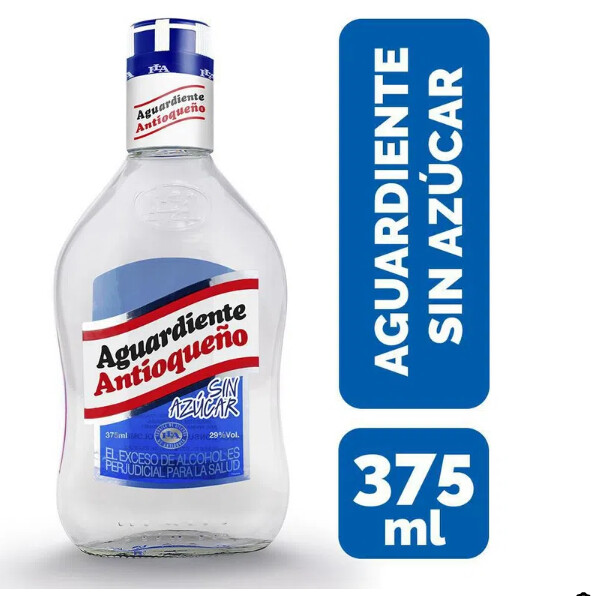 AGUARDIENTE ANTIOQUEÑO TAPA AZUL BOTELLA X 375
ML