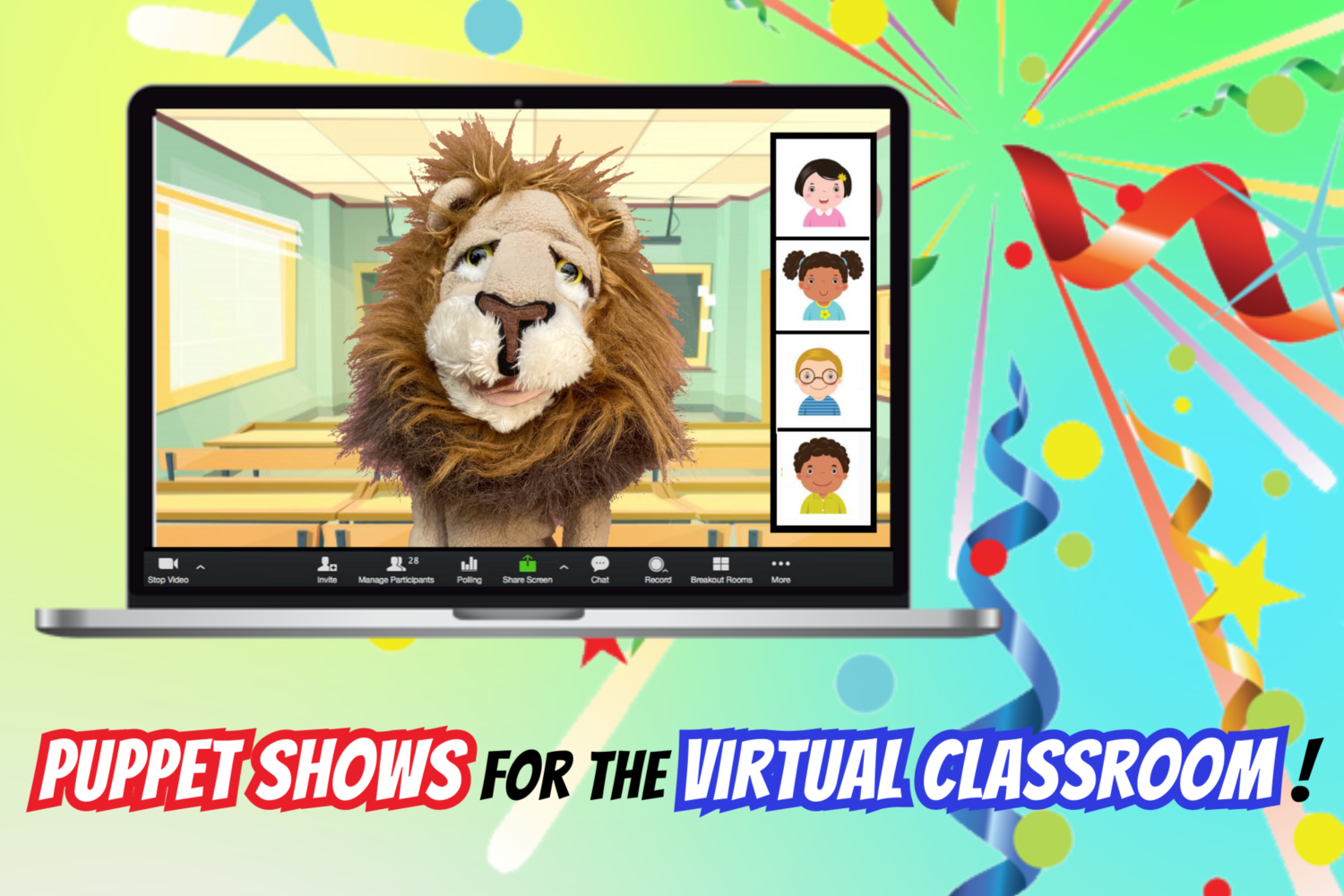 School Zoom-Call "Puppet Party" School Zoom-Call "Puppet Party"