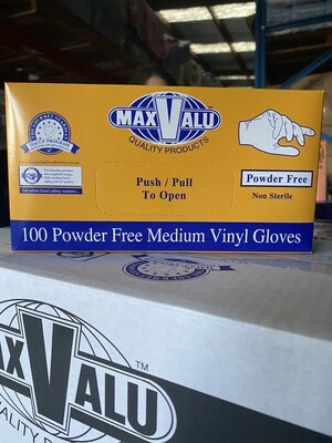 Medium CLEAR Powder Free Disposable Vinyl Gloves BULK 1000pc