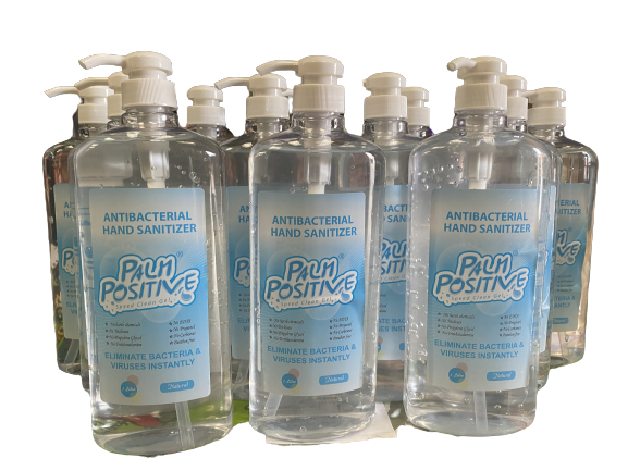12 x 1 Litre Palm Positive Speed Clean Gel® Hand Sanitizers  Free Shipping