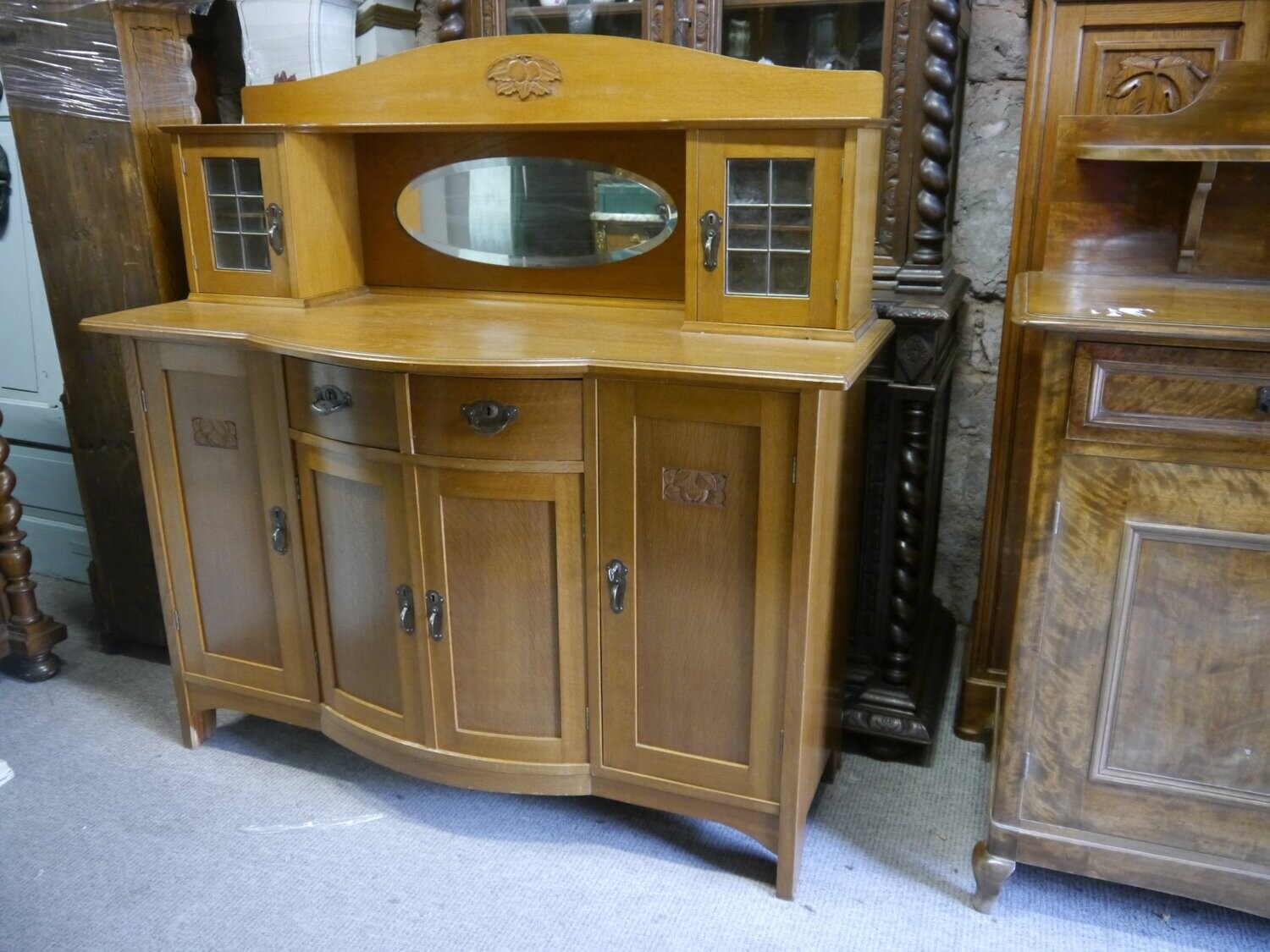 Art Deko Buffetschrank aus Eiche