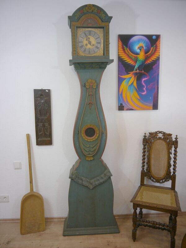 schwedische Morauhr Nr. 23247 mit alter original Malerei