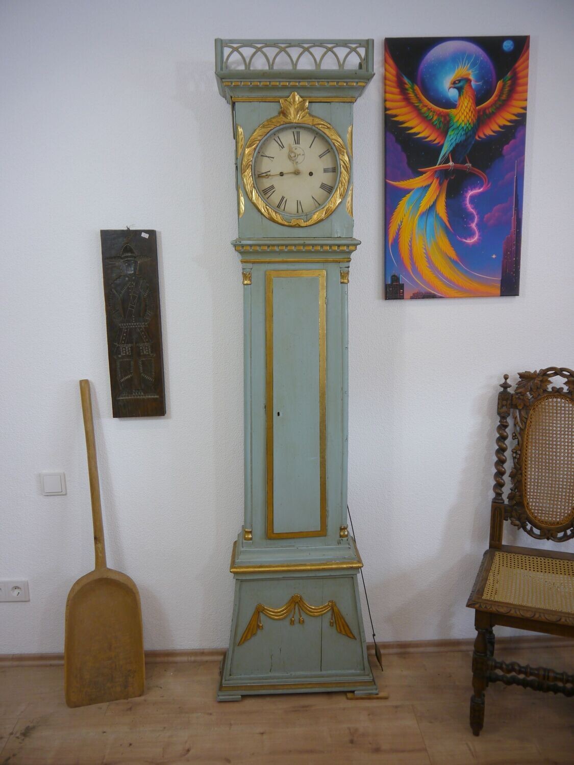 unrestaurierte dänische Standuhr Nr. 23368