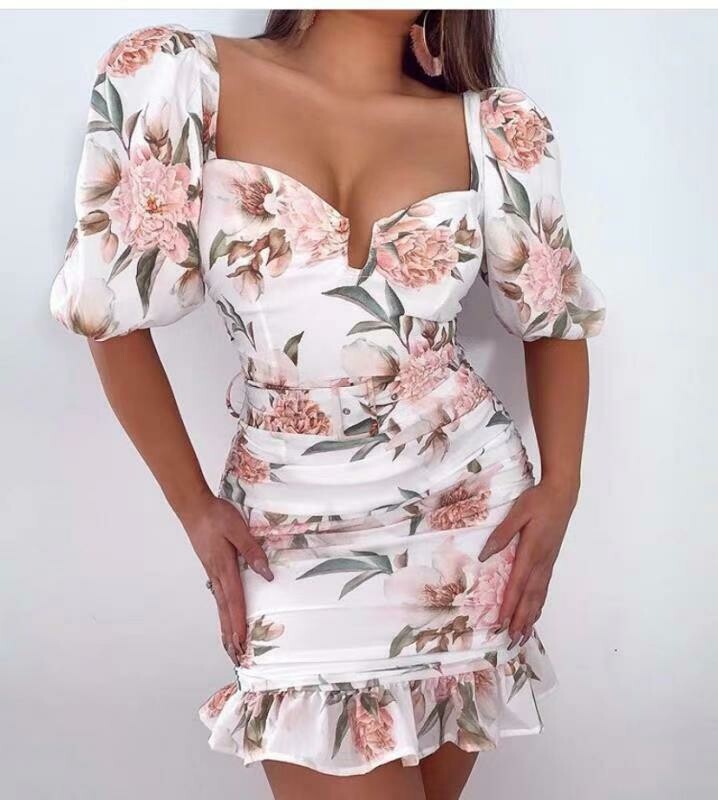 Floral print dress