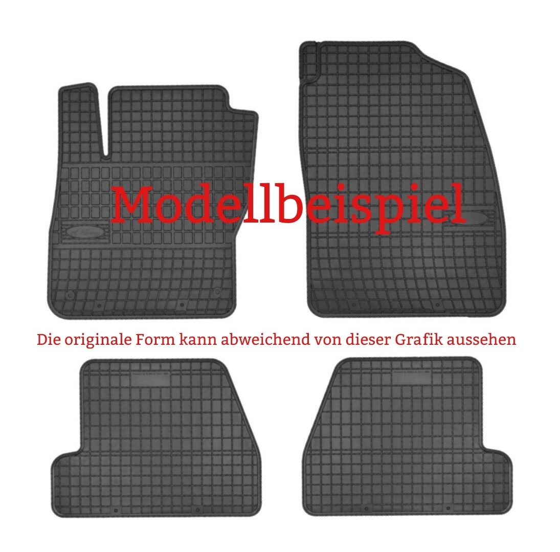 Gummi Fußmatten Set 4-teilig - Für Toyota Corolla & Auris Ab Baujahr 2007 Schwarz