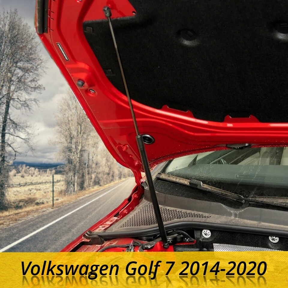 Hochwertige Haubenlifter, Haubendämpfer passend für VW Volkswagen Golf 7 2014-2020,  in verschiedenen Farben, speziell von uns entwickelt, einfach zu installieren – ohne Bohren und Karosserieumbauten, für eine funktionale und stilvolle Aufwertung des Motorraums