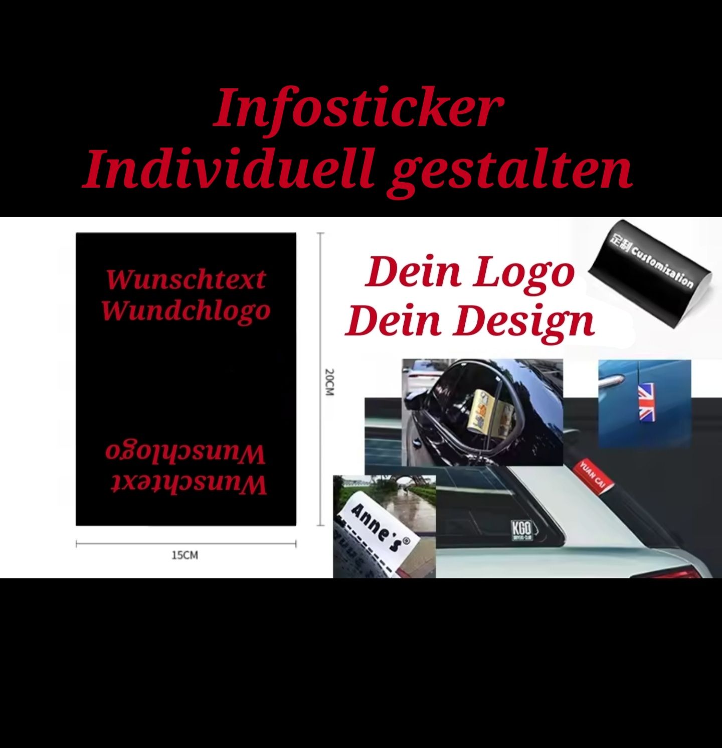 Wasch Etikett Auto individuell gestalten