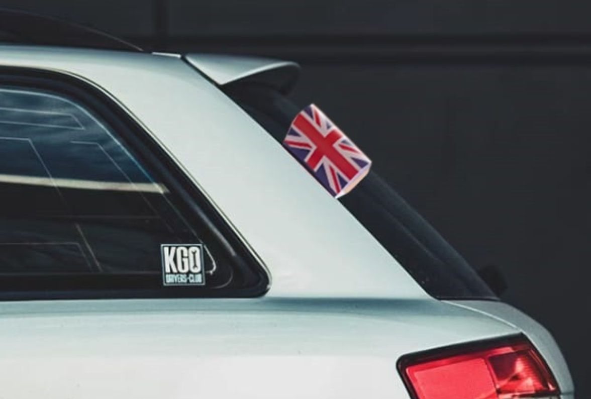 Wasch Etikett Englische Flagge union Flag union Jack