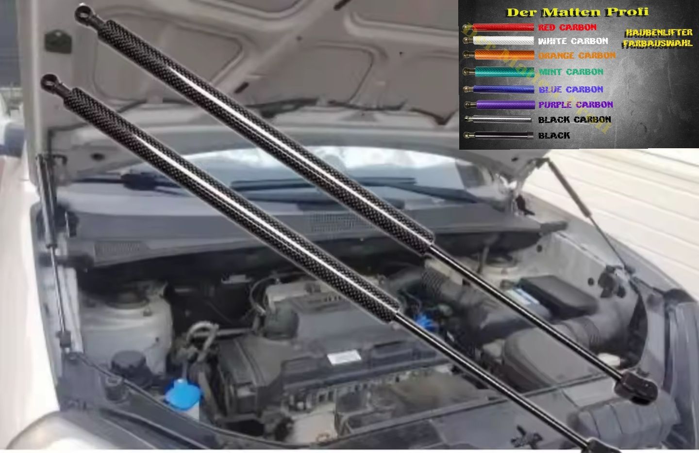 Hochwertige Haubenlifter passend für Hyundai Tucson, hochwertige Haubendämpfer, einfache Montage, langlebige Qualität, Fahrzeugzubehör, Auto Haubenlifter, Hyundai Zubehör, Haubendämpfer Set, einfache Installation.