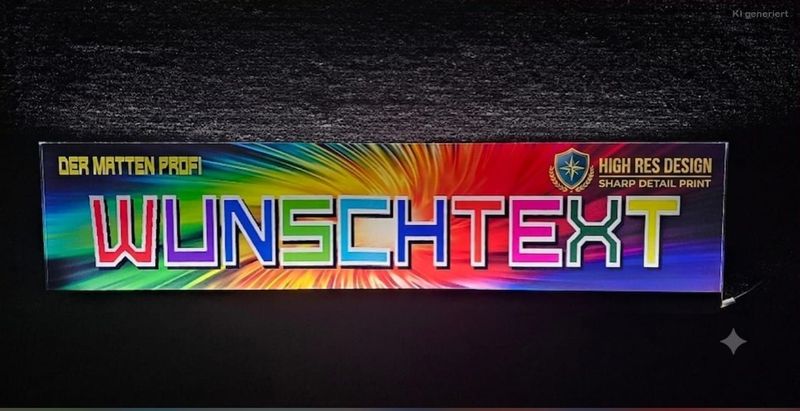 Christal Acrylglas Namenssschild mit Beleuchtung Showkennzeichen Namenschild beleuchtet LKW Schild Tuning Car