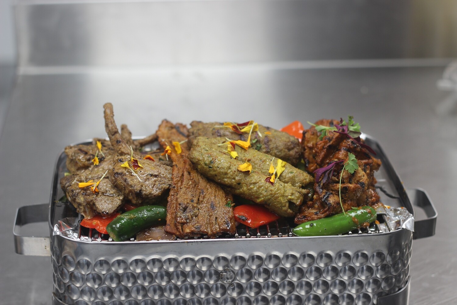 Mix Meat Grill 
Grill Lamb chops | Goat seek kabab | chatkara  kebab | Beef Behari