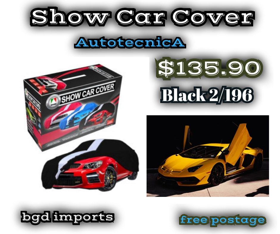 AUTOTECNICA Show Car Cover   2/ 196 Black #  4.9M  Indoor Show  Covers.  Security Straps. Free Shipping  .SKU 661 $135.90