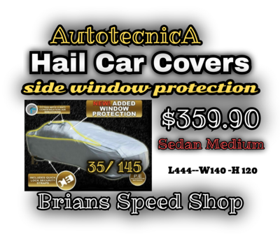 Autotecnica Side Window Protection Evolution 35/145 Sedan Medium Premium Hail Cover 4.44M  Free Shipping SKU 487 $359.90