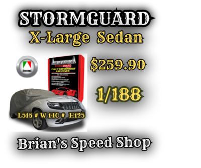 Autotecnica  1/188 -X-Large  5.2m  Stormguard  Waterproof   Car Covers  Brians Speed Shop  .$259.90. SKU292