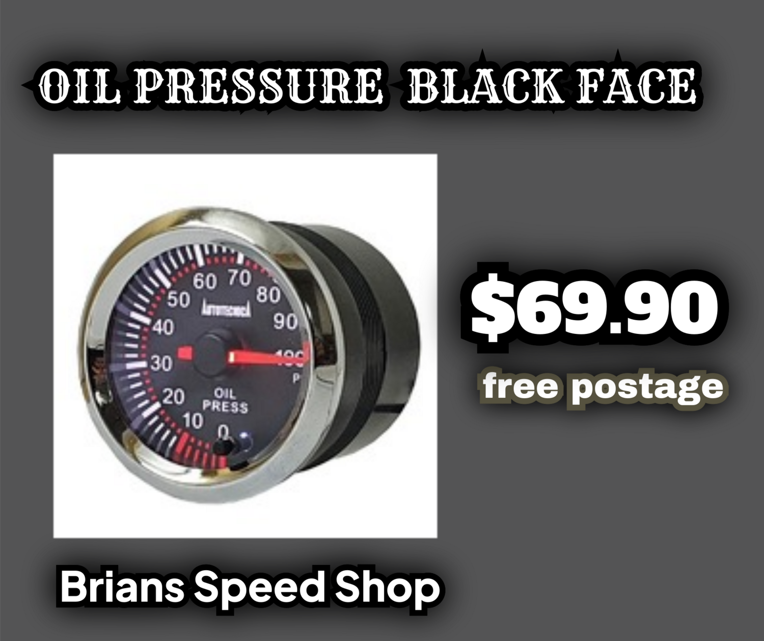 AutotecnicA  Gauges  Oil Pressure BlackFace  Free Postage$69.90