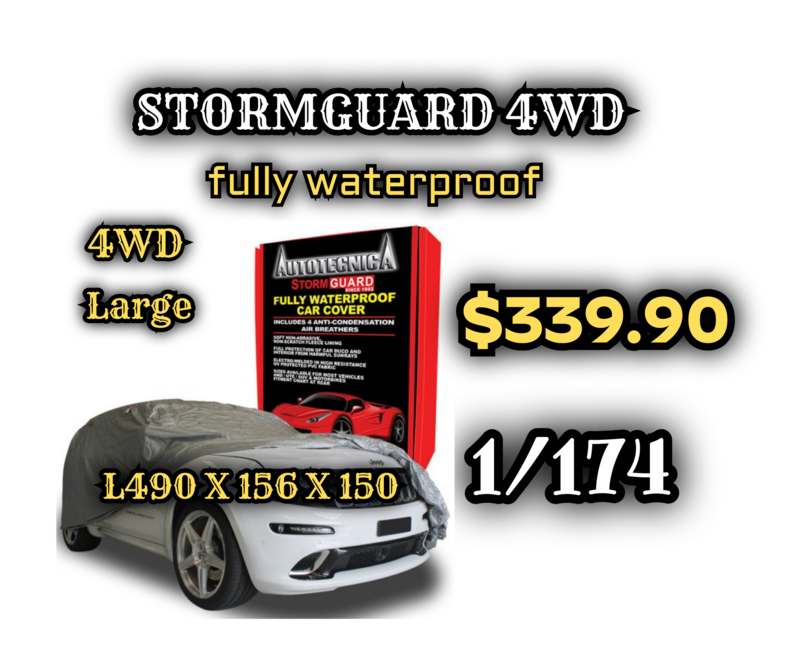 STORMGUARD 4WD 1/174  FULLY WATERPROOF CAR COVER FREE SHIPPING $339.90