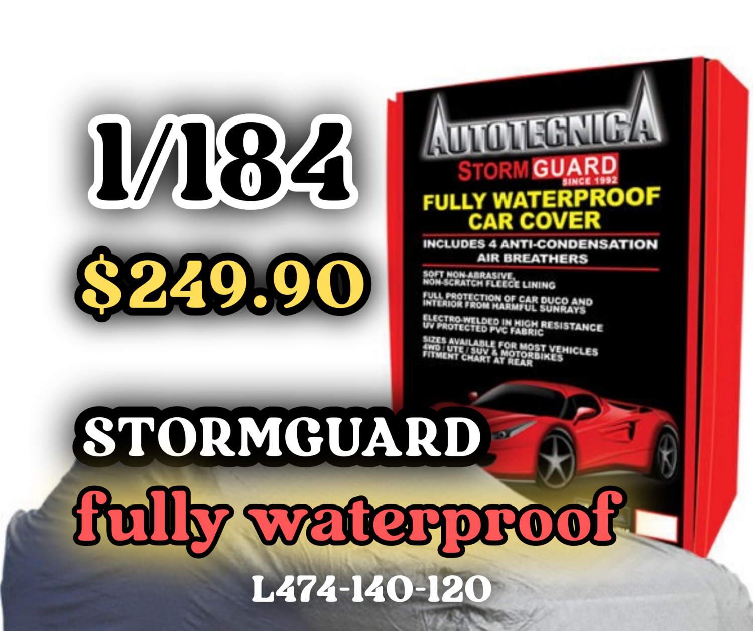 fully waterproof 1/184 Stormguard  Car Cover Large No1 free postage $249.99