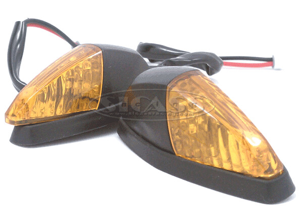 Flat Mount - Universal Lens LED Indicators Amber/Smoke/Clear