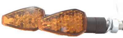 Amber lens LED Flex Mount Indicator - With KTM / Husqvarna Plugs