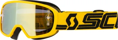 SCOTT BUZZ MX PRO GOGGLES- Yellow/Black Gold Chrome Works