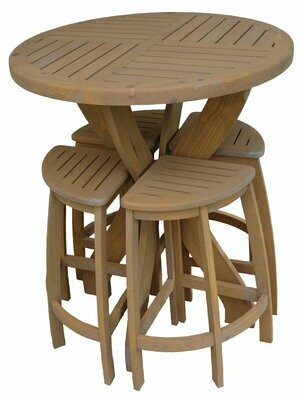 30in Bistro Table and Stool Set (Driftwood)