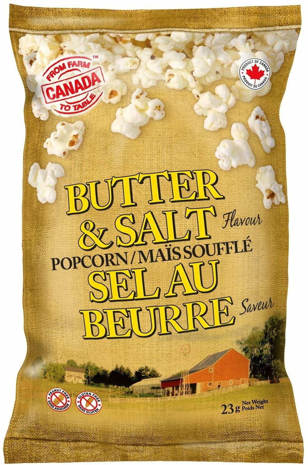 FROM FARM TO TABLE Butter/Salt Popcorn 105g FROM FARM TO TABLE Butter/Salt Popcorn 105g