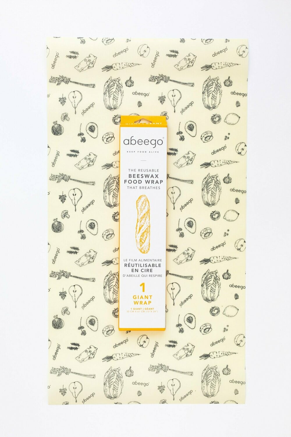 ABEEGO 1 Giant Reusable Beeswax Food Wrap ABEEGO 1 Giant Reusable Beeswax Food Wrap