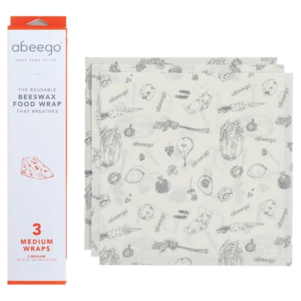 ABEEGO 3 Medium Reusable Beeswax Food Wraps ABEEGO 3 Medium Reusable Beeswax Food Wraps