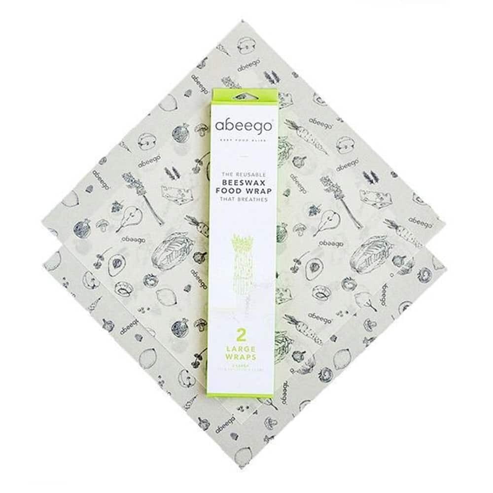 ABEEGO 2 Large Reusable Beeswax Food Wraps ABEEGO 2 Large Reusable Beeswax Food Wraps