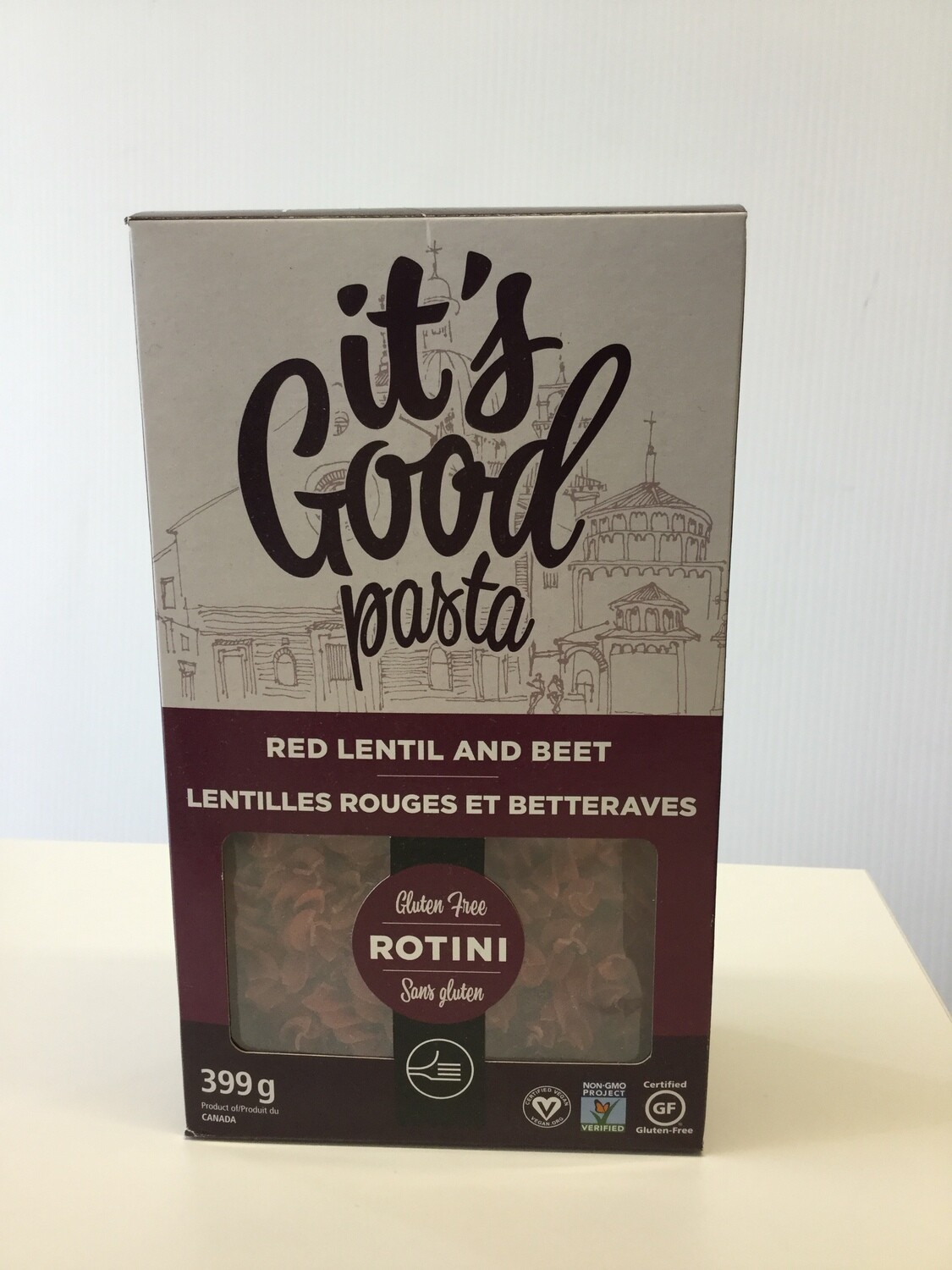 ITS GOOD PASTA Red Lentil/Beet 399g ITS GOOD PASTA Red Lentil/Beet 399g