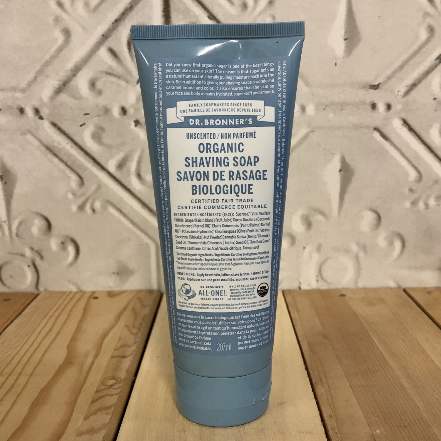 DR.BRONNERS Shaving Soap Unscented 207ml DR.BRONNERS Shaving Soap Unscented 207ml