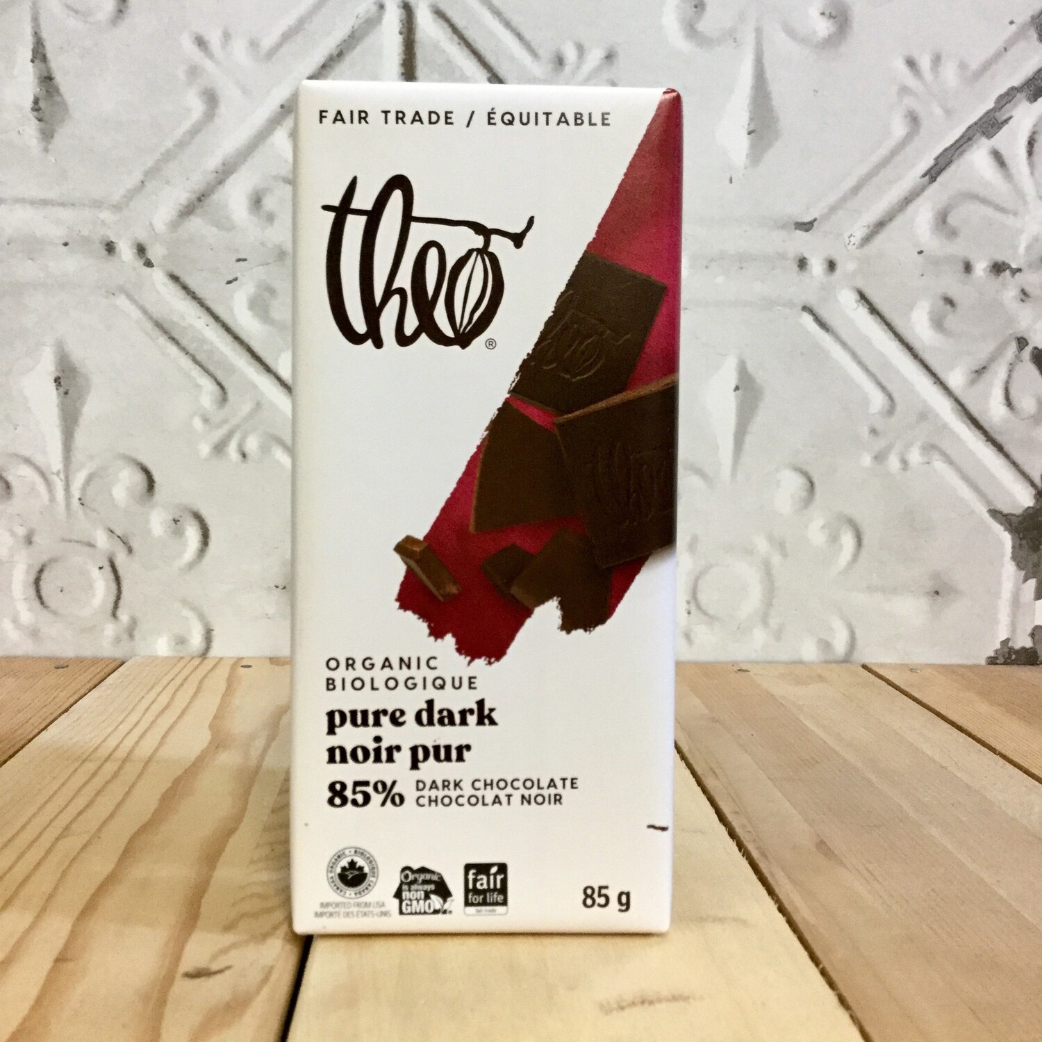 THEO 85% Dark Chocolate Bar 85g THEO 85% Dark Chocolate Bar 85g