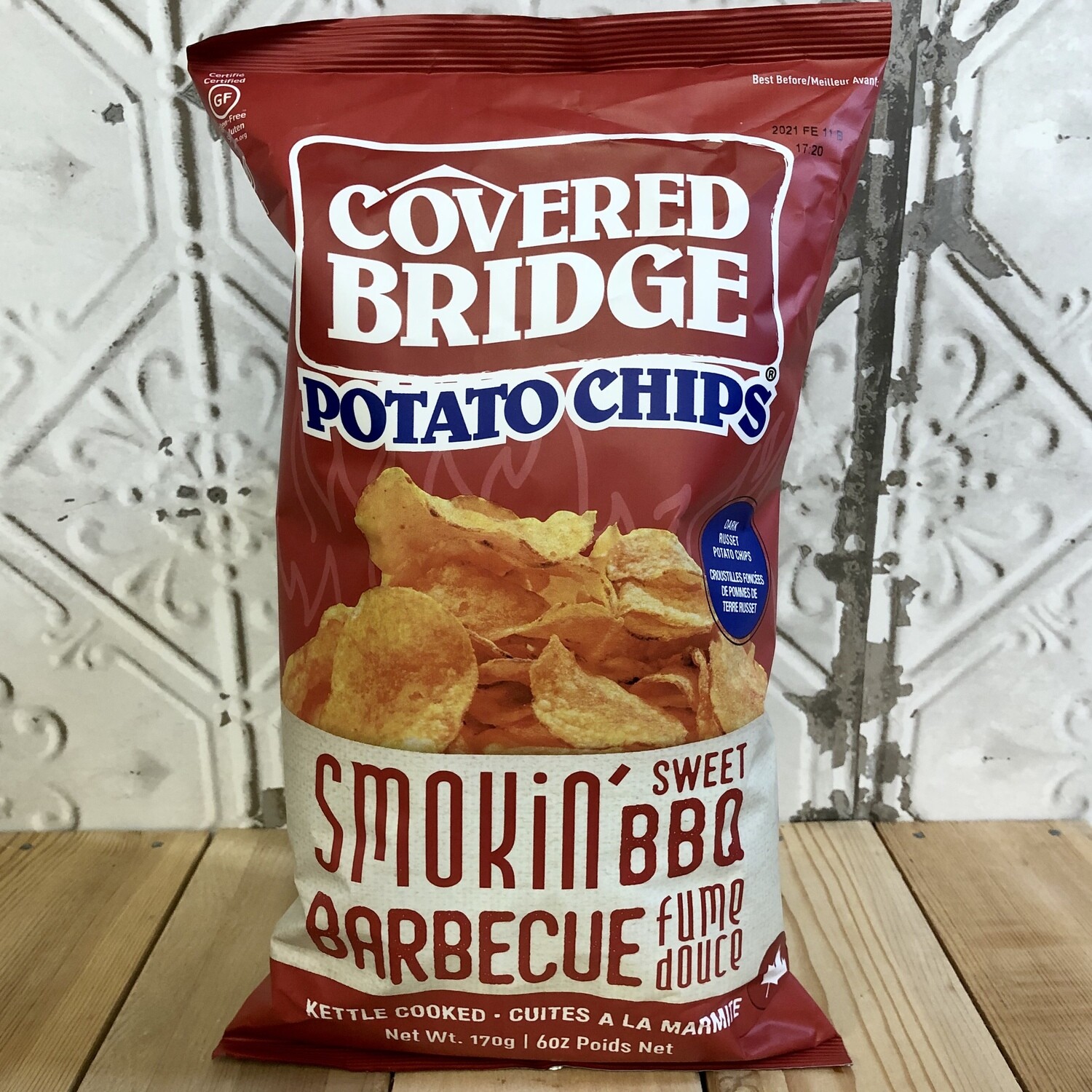 COVERED BRIDGE Chips Sweet BBQ 170g COVERED BRIDGE Chips Sweet BBQ 170g