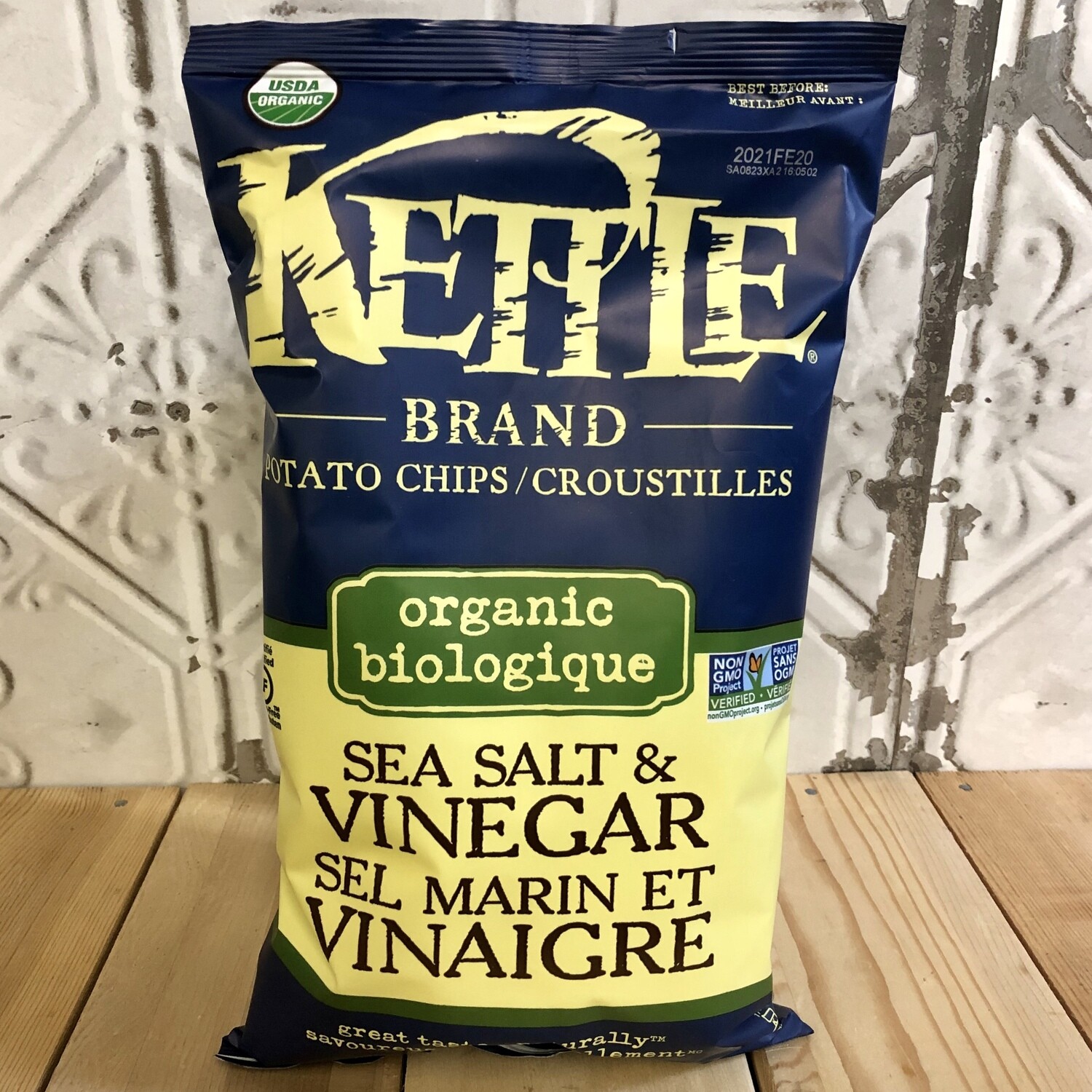 KETTLE BRAND Chips Sea Salt & Vinegar Org 142g KETTLE BRAND Chips Sea Salt & Vinegar Org 142g