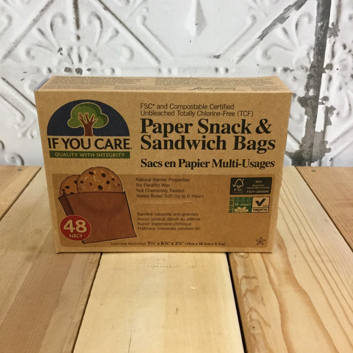 IF YOU CARE Paper Sandwich Bags 48ct IF YOU CARE Paper Sandwich Bags 48ct