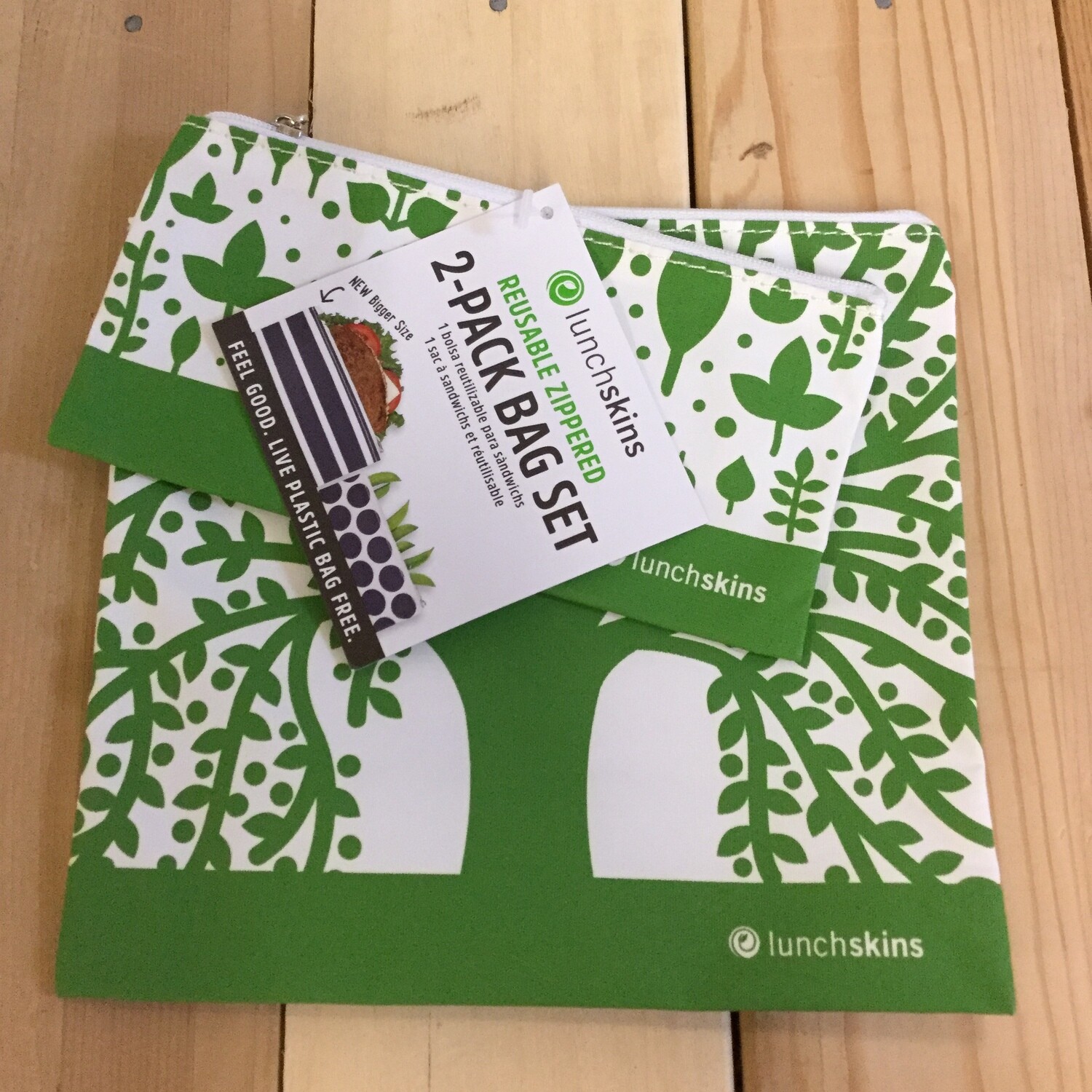 LUNCHSKINS Reusable Bag Set - Green LUNCHSKINS Reusable Bag Set - Green