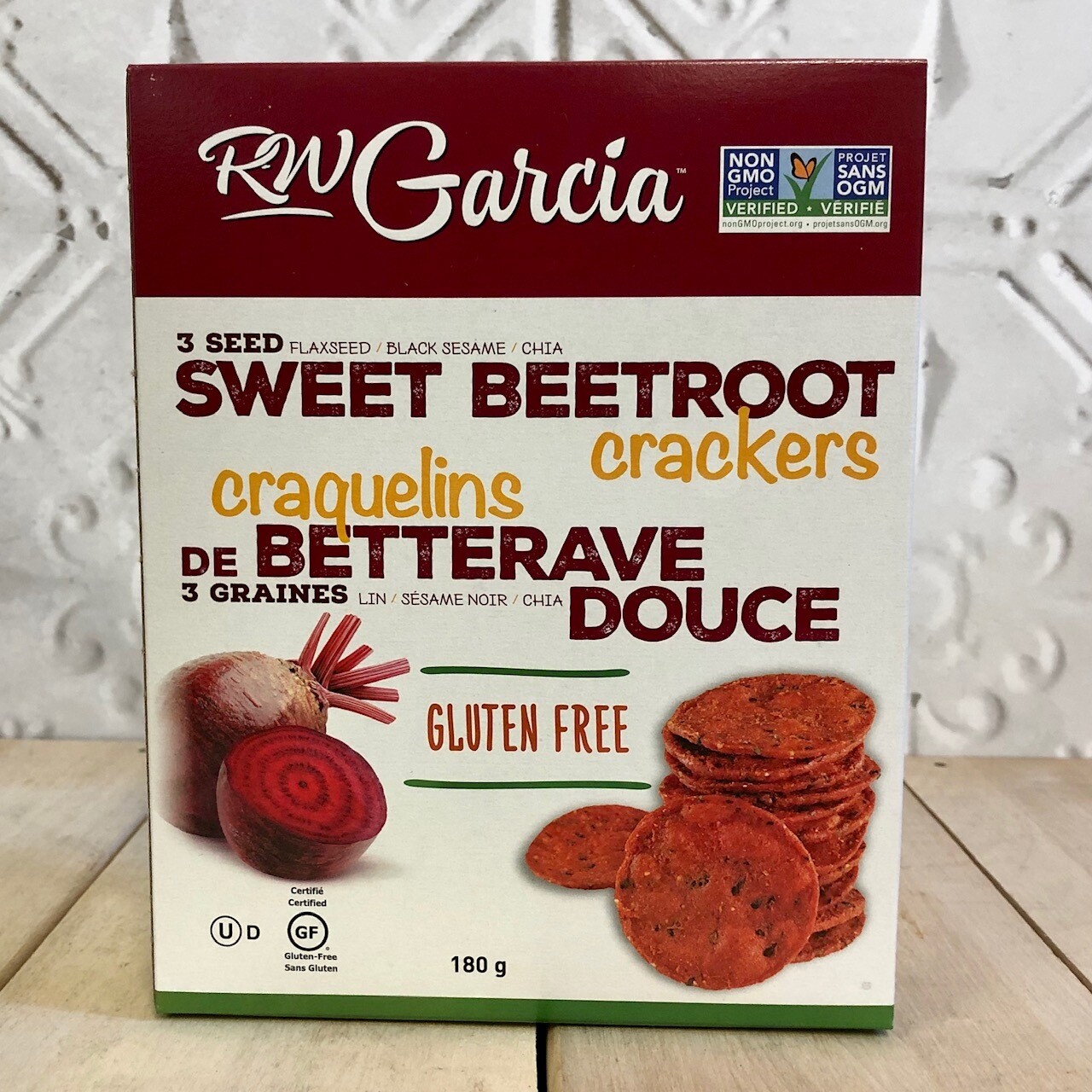 RW GARCIA Sweet Beet Crackers 180g RW GARCIA Sweet Beet Crackers 180g