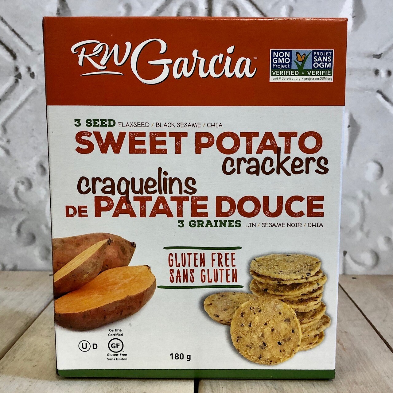 RW GARCIA Sweet Potato Crackers 180g RW GARCIA Sweet Potato Crackers 180g