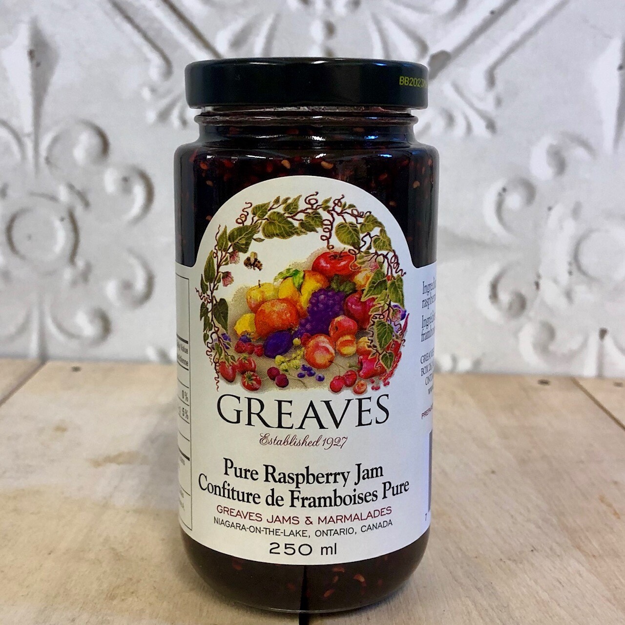 GREAVES Pure Raspberry Jam 250ml GREAVES Pure Raspberry Jam 250ml