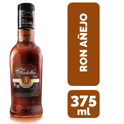 RON MEDELLIN BOTELLA 3 AÑOS 375 ML