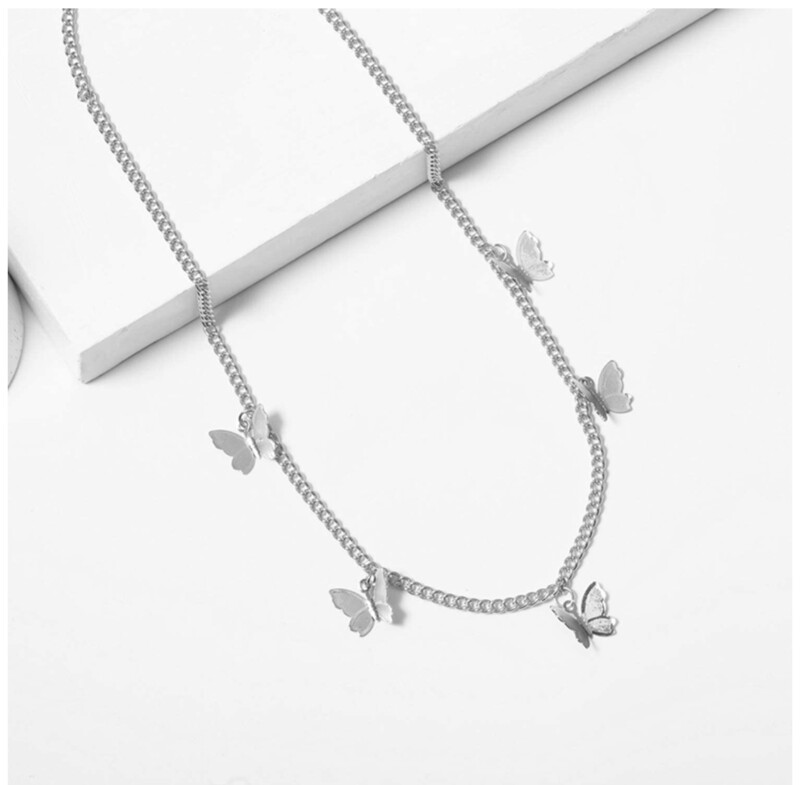 Glitter Butterfly Necklace &lt;3